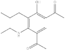 乙酮, 1,1'-[4-(乙基氨基)-6-羟基-5-丙基-1,3-苯基ENE]双- (9CI)